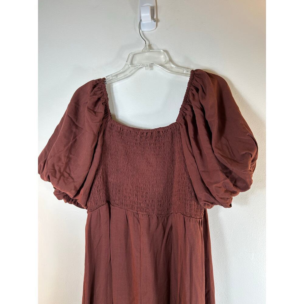 MAURICES Women’s Short Puff Sleeves with Shirred Bust Dress / Size: L - Picture 9 of 11